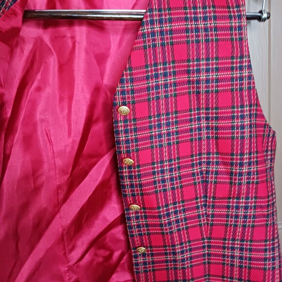 Vintage Pendleton Women's Plaid Wool Vest size 10 - Picture 3 of 8